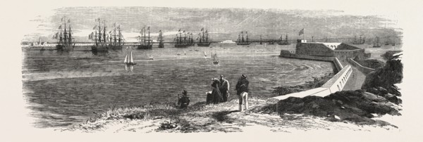 CHERBOURG ROADS: MOORING-GROUND FOR MEN OF-WAR, 1858