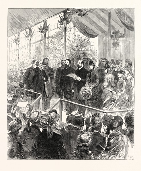 OPENING OF THE INTERNATIONAL INVENTIONS EXHIBITION AT SOUTH KENSINGTON BY THE PRINCE OF WALES,