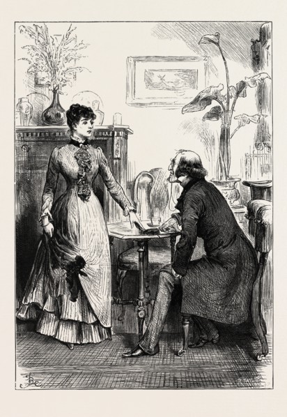 ADRIAN VIDAL, DRAWN BY F. BARNARD, "Don't you think," asked Lord St. Austell sweetly - "excuse me