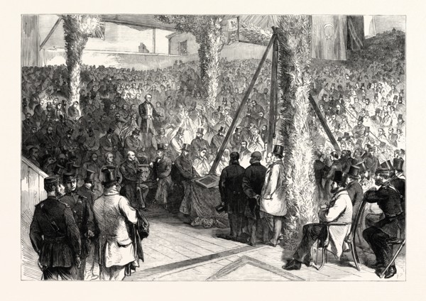 LAYING THE FOUNDATION STONE OF THE WEDGWOOD MEMORIAL INSTITUTE AT BURSLEM: THE RIGHT HON. W.E.