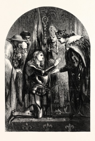 "JOAN OF ARC AT THE CORONATION OF CHARLES VII. AT RHEIMS." FROM A DRAWING BY JOHN GILBERT
