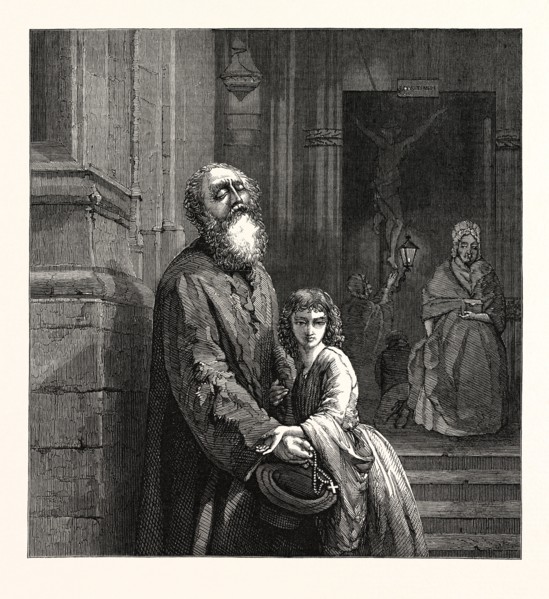 "THE BLIND BEGGAR." BY J.L. DYCKMANS. IN THE NATIONAL GALLERY. 1859