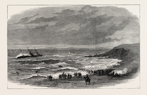 WRECK OF THE STEAMSHIP QUEEN ELIZABETH AT CALAPARRA, NEAR GIBRALTAR, 1874