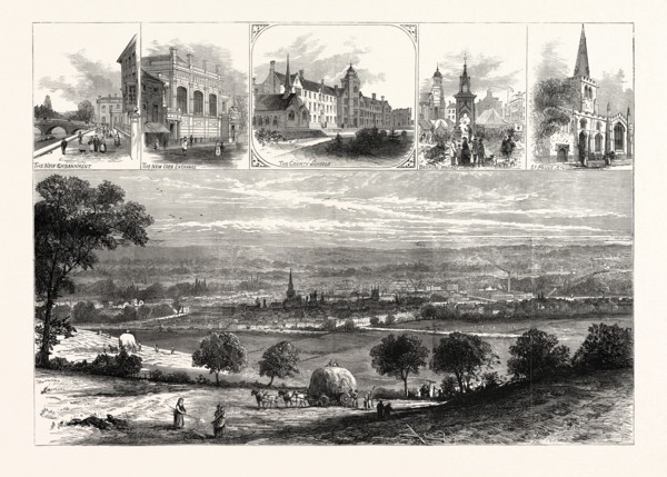 BEDFORD, THE MEETING PLACE OF THE ROYAL AGRICULTURAL SOCIETY, 1874