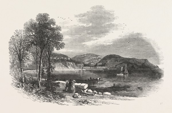 WATERING PLACES OF ENGLAND. TORQUAY, FROM THE ROAD TO DARTMOUTH, 1850