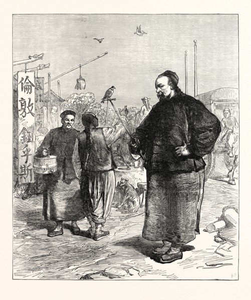 SKETCHES IN CHINA: STREET SCENE IN PEKIN (BEIJING), 1873