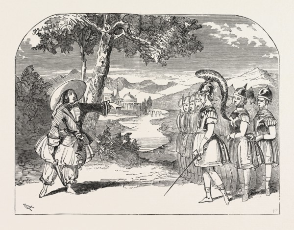 CHRISTMAS PANTOMIMES: HAYMARKET. SCENE FROM THE FAIRY BURLESQUE OF THE "PRINCESS RADIANT; OR, THE