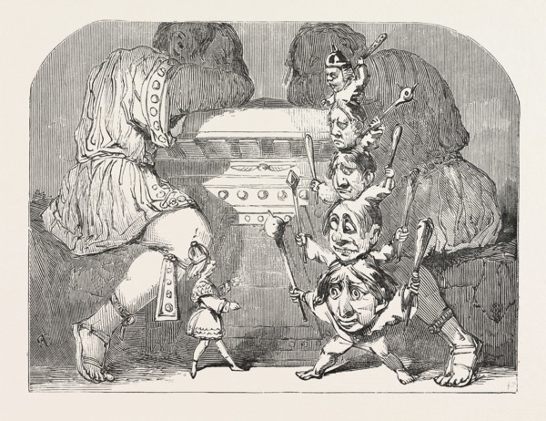 CHRISTMAS PANTOMIMES: SADLER'S WELLS. SCENE FROM THE PANTOMIME OF "HARLEQUIN AND THE YELLOW DWARF;