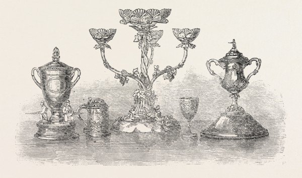 FIRST SURREY RIFLES PRIZES: THE LADIES' CHALLENGE CUP. LIEUT. PUCKLE'S PRIZE. MISS ELLIOTSON'S