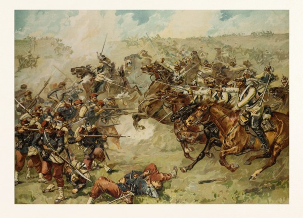 CUIRASSIER ATTACK (BREDOW'SCHE CAVALRY BRIGADE) NEAR VIONVILLE-MARS-LA-TOUR, ON THE 6TH OF AUGUST