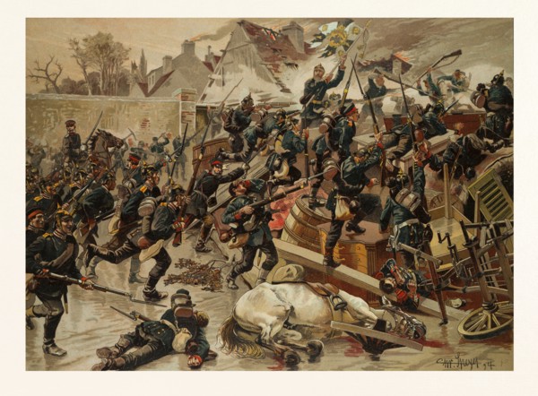 STORMING OF THE GREAT BARRICADE AT THE ENTRANCE OF LE BOURGET BY THE 3RD GARDE-GRENADIER REGIMENT