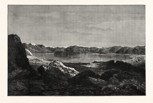 VIEW OF THE SALT LAKE OF TSOMORIRI, WESTERN TIBET