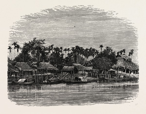 VIEW ON THE BANKS OF THE MESAP, CAMBODIA.