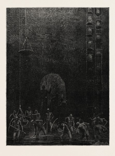 SCENE IN THE DIAMOND MINES OF POONAH.