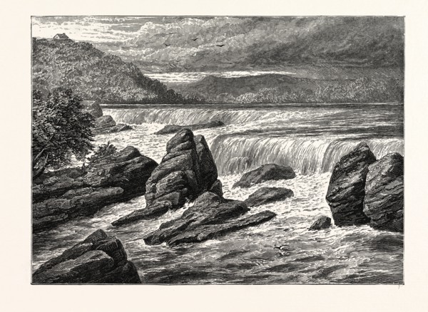 VIEW OF THE FALLS OF ST. ANTHONY, MINNESOTA, UNITED STATES OF AMERICA