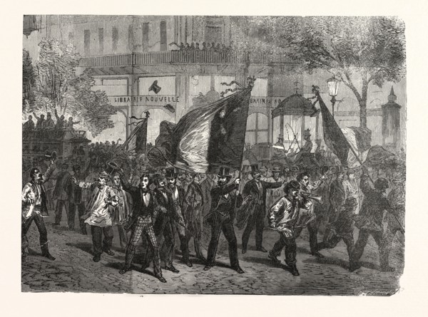 Franco-Prussian War: Parisian rally for war, France