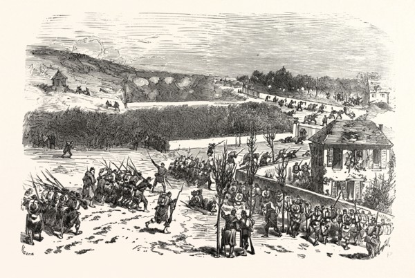 Franco-Prussian War: The battle for the heights of Buzenval on January 19, 1871, France
