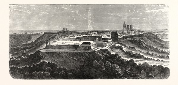 Franco-Prussian War: The fortress Laon before the explosion, France