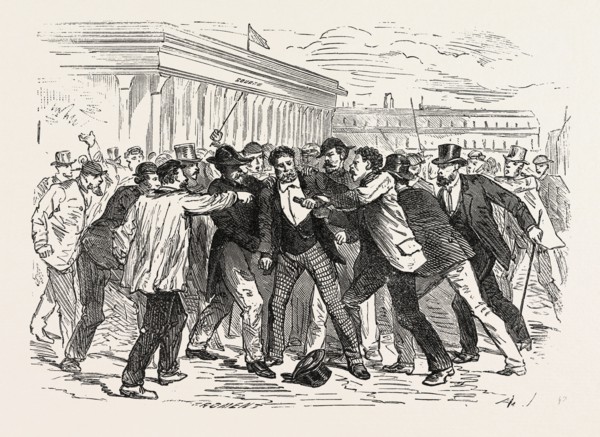 Franco-Prussian War: Arrest of an alleged spy on the stock exchange, France