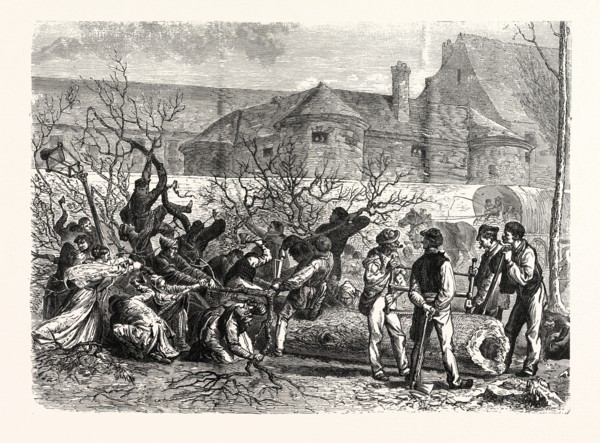 Franco-Prussian War: The population of Paris look for firewood, how and where they can. France