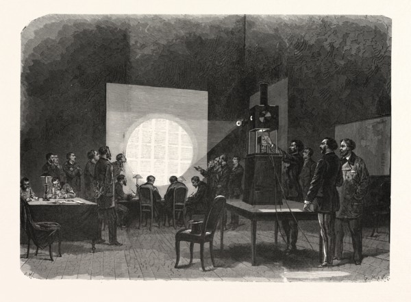 Franco-Prussian War: A despatch brought by a carrier pigeon from the province is deciphered at the