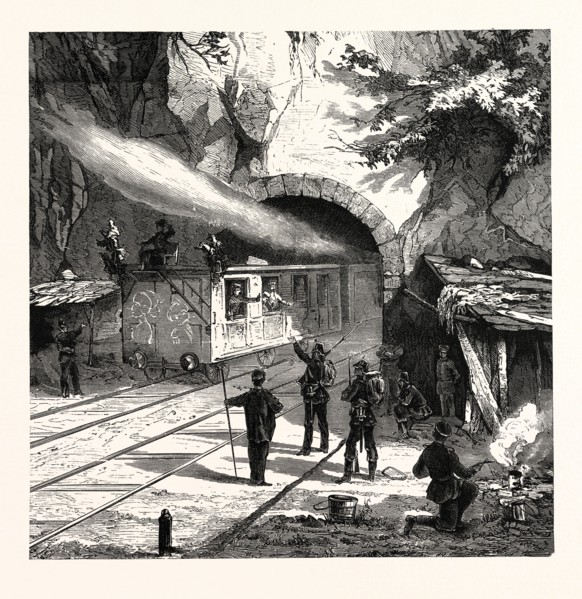 Franco-Prussian War: Guarding the railway tunnel near Saarburg by North German Landwehr, Germany