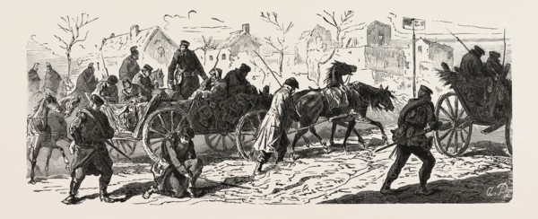 Franco-Prussian War: Wuerttemberg and Saxony wounded from the first battle of Villiers on his way