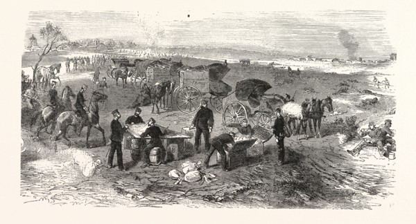 Franco-Prussian War: A field expedition post on the battlefield of St. Privat on 19 August 1870