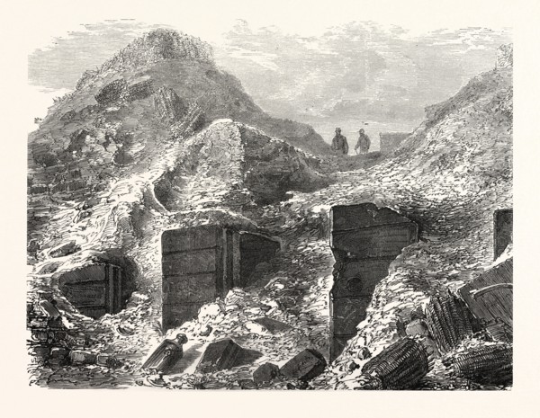 Franco-Prussian War: A part of the ramparts before Paris after the bombing, France
