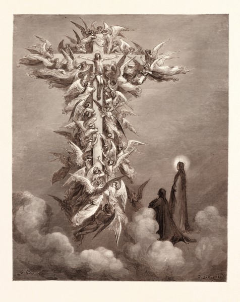 THE VISION OF THE CROSS, BY Gustave Doré. Gustave Dore, 1832 - 1883, French. Engraving for the