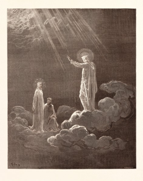 CHARLES MARTEL, BY Gustave Doré. Dore, 1832 - 1883, French. Engraving for The Divine Comedy, Divina