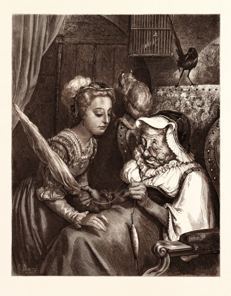 THE PRINCESS AND FAIRY SPITE, FROM THE FAIRY WORLD BY HOOD THE YOUNGER; BY Gustave Doré: Dore, 1832