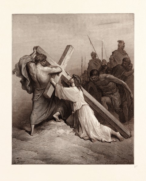 JESUS FALLING BENEATH THE CROSS, BY GUSTAVE DORE