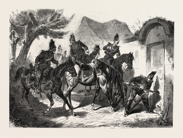 FRANCO-PRUSSIAN WAR: PATROL OF BAVARIAN LIGHT CAVALRY 1870