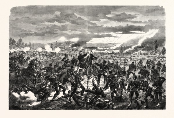 FRANCO-PRUSSIAN WAR: FIRST PRUSSIAN DIVISION AT THE BATTLE OF PANGE  (COURCELLES) 14 AUGUST 1870