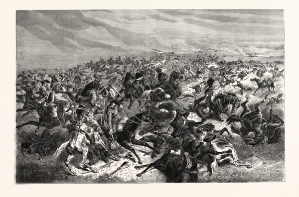 FRANCO-PRUSSIAN WAR: RAPID FIRE OF THE PRUSSIAN INFANTRY RIDERS AGAINST THE FRENCH CAVALRY, THE
