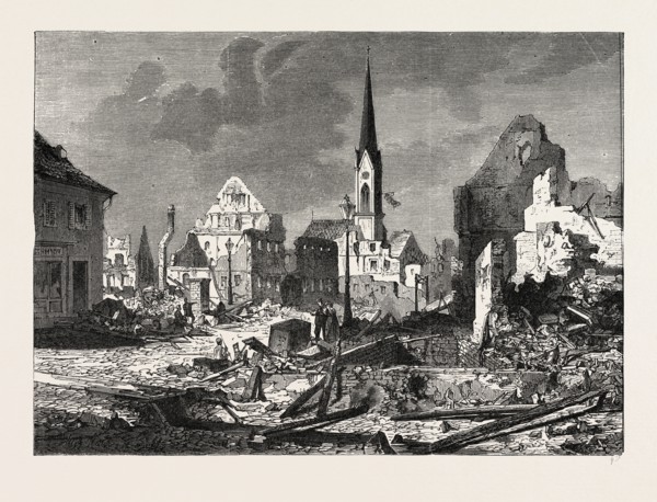 FRANCO-PRUSSIAN WAR: MAIN STREET  KEHL 1870