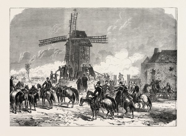 FRANCO-PRUSSIAN WAR: GENERAL FAIDHERBE AT MOULIN DE TOUT-VENT DURING THE BATTLE OF SAINT-QUENTIN,