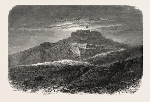 FRANCO-PRUSSIAN WAR: THE CITADEL (CASTLE) BELFORT, ENGRAVING 1870