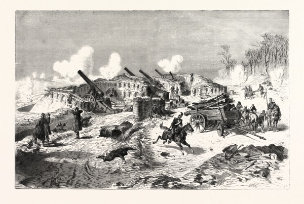 FRANCO-PRUSSIAN WAR: SAXON BATTERY NEAR THE FORT OF ROSNY