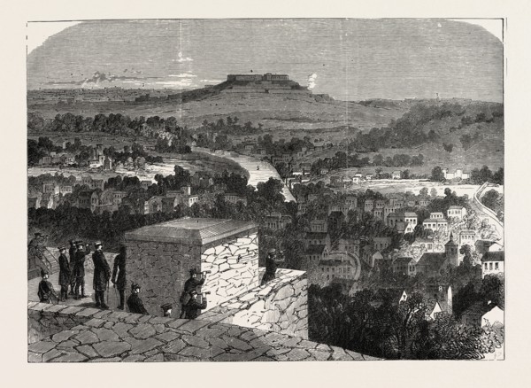 FRANCO-PRUSSIAN WAR: VIEW OF MONT-Valerian, BATTLE OF LOUVECIENNES: 2. Village of Rueil AND PARK