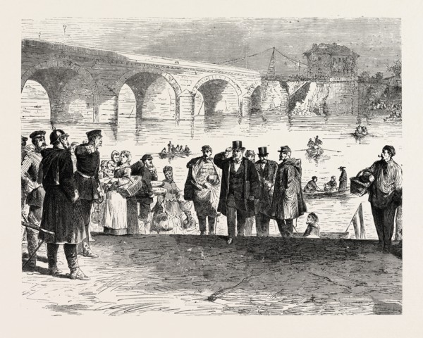 FRANCO-PRUSSIAN WAR: JULES FAVRE landing in PONT DE SEVRES DURING THE FIRST WEEK OF THE ARMISTICE