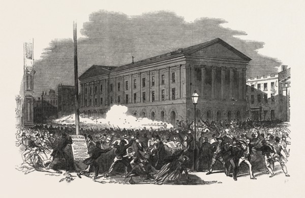 RIOT AT THE ASTOR PLACE OPERA-HOUSE, NEW YORK. UNITED STATES OF NEW YORK, 1849