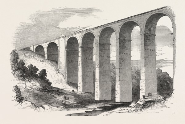 THE NORTH STAFFORDSHIRE RAILWAY: THE CONGLETON VIADUCT. UK, 1849
