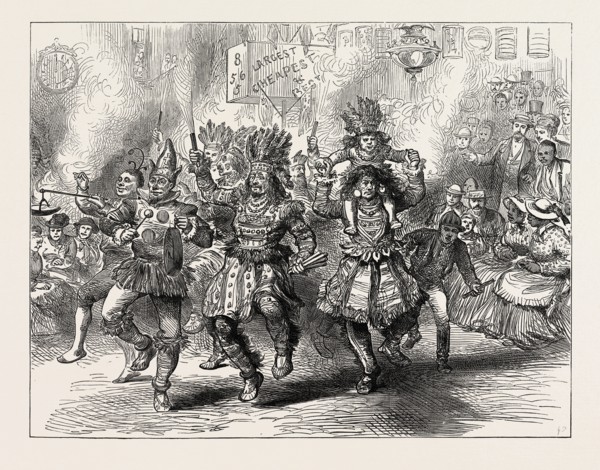 THE CENTENNIAL CELEBRATION OF AMERICAN INDEPENDENCE: AN INDIAN CARNIVAL: PHILADELPHIA STREET SCENE