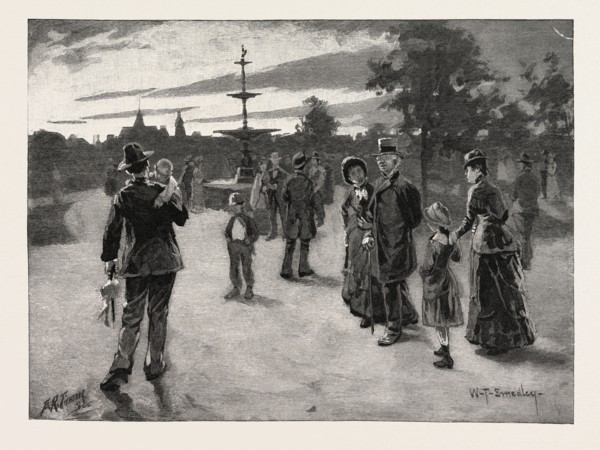VICTORIA PARK, LONDON, CANADA, NINETEENTH CENTURY ENGRAVING