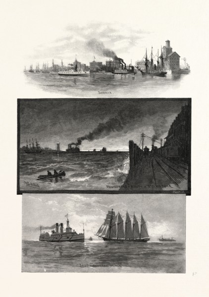 FROM SARNIA TO LAKE HURON, POINT EDWARD, MOUTH OF ST. CLAIR RIVER, CANADA, NINETEENTH CENTURY