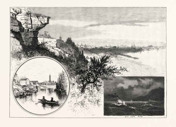 OWEN SOUND, CANADA, NINETEENTH CENTURY ENGRAVING