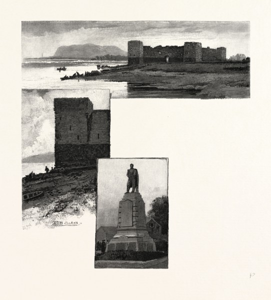 ,SOUTH EASTERN QUEBEC, CHAMBLY, THE OLD FORT, AND CHAMBLY RAPIDS (TOP); BASTION OF FORT (CENTRE);