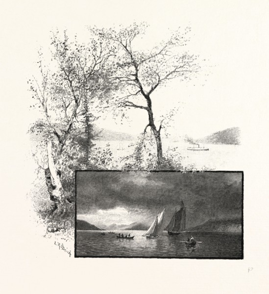 THE LOWER ST. LAWRENCE AND THE SAGUENAY, THE BAY OF GASPE, CANADA, NINETEENTH CENTURY ENGRAVING